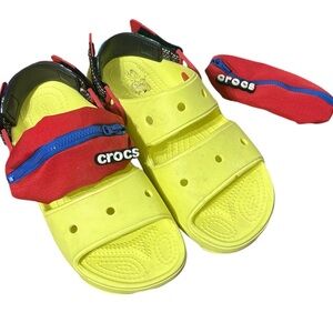 CROCS women’s 7 all terrain sandal with zippered pouches desert trip